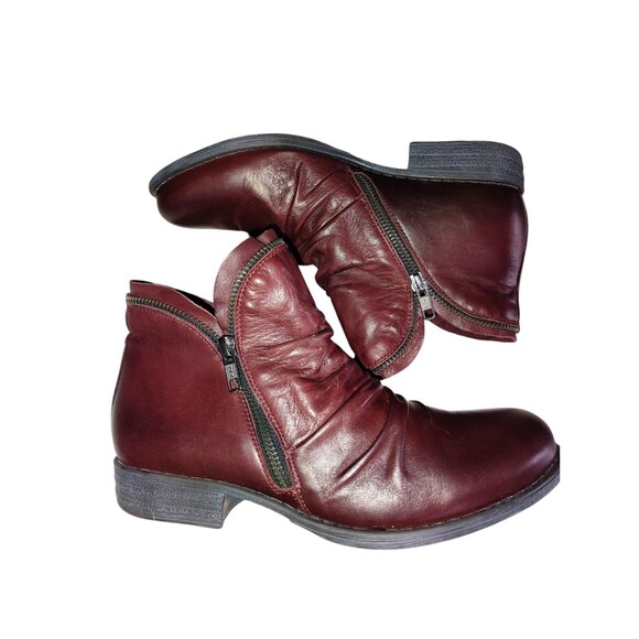 Miz Mooz Luna Burgundy Wine Leather Boot Size 8 Women's   49 - Picture 3 of 16